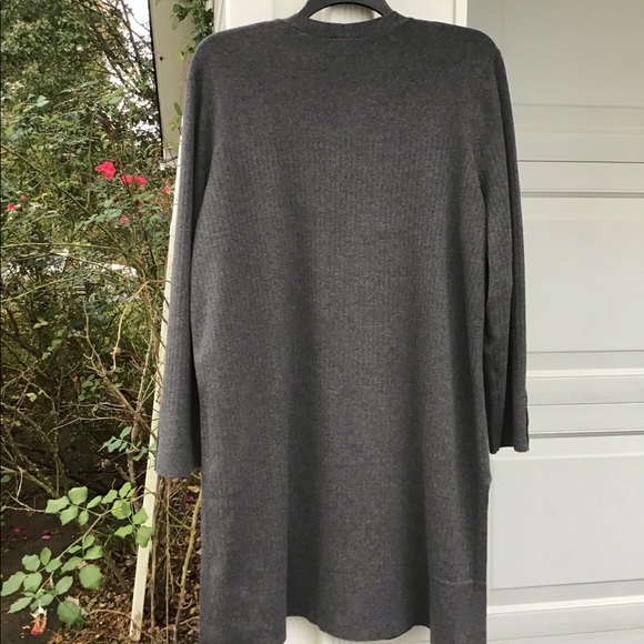 NWT Talbots Gorgeous Gray Long Cardigan Sweater - Picture 7 of 8